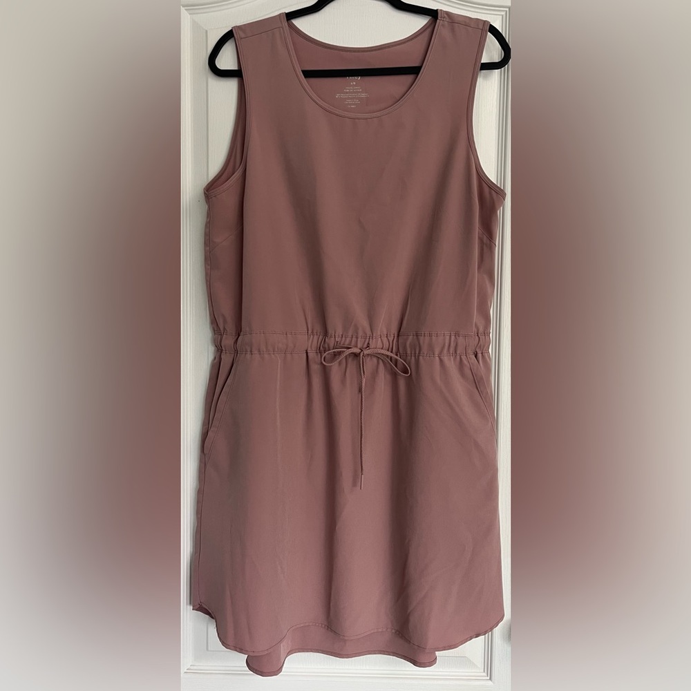 Tilley Sleeveless Lightweight Pink Travel Dress Size Large
